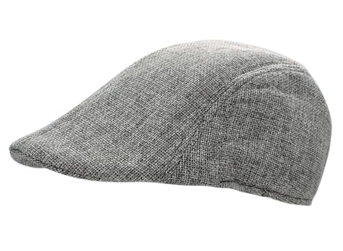 dy_mode Damen Herren Flatcap Schiebermütze Kappe Schirmmütze Bunt Knallfarben - BM128 (BM0128-Grau) von dy_mode