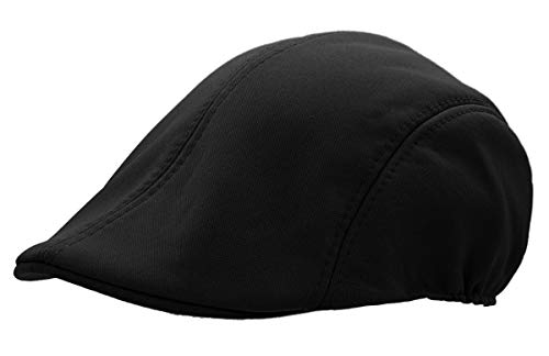 dy_mode Damen Herren Flatcap Schiebermütze Kappe Schirmmütze Bunt Knallfarben - BM128 (BM128-Schwarz) von dy_mode