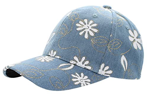 dy_mode Damen Kappe Mütze Baseball Cap Baseballmütze Frauen - K004 (K221-Hellblau) von dy_mode