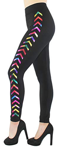 dy_mode Damen Leggings Fitness-Leggings Laufleggings Sportleggings mit Glitzer - JL322 (as3, Numeric, Numeric_36, Numeric_40, Regular, Regular, JL288-Rainbow) von dy_mode