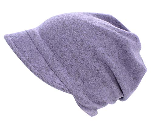 dy_mode Damen Schirmmütze Beanie Mütze mit Schirm Kappe - BM118 (BM118-Violett) von dy_mode