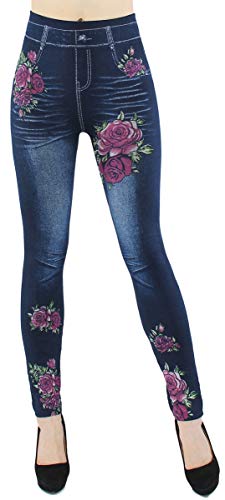 dy_mode Damen Thermo Leggings/Thermo Jeggings mit Innenfutter Teddyfleece Damen Thermo Leggins - Gr. 36-42 - WL026-027 (36/38 - S/M, WL051) von dy_mode