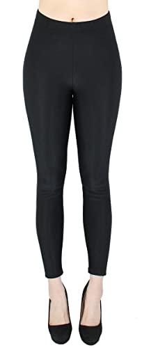 dy_mode Damen Thermo Leggings Glanz Thermohose mit Innenfutter - WL067 (36/38 - S/M, WL067-NormalWaist) von dy_mode