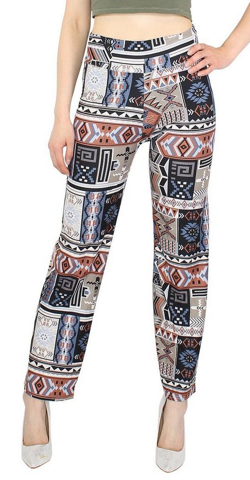 dy_mode Dancehose Damen Dancepants High Waist Stoffhose Straight Leg Leggings Bunt mit elastischem Bund von dy_mode