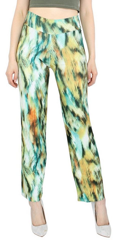 dy_mode Dancehose Damen Dancepants High Waist Stoffhose Straight Leg Leggings Bunt mit elastischem Bund von dy_mode