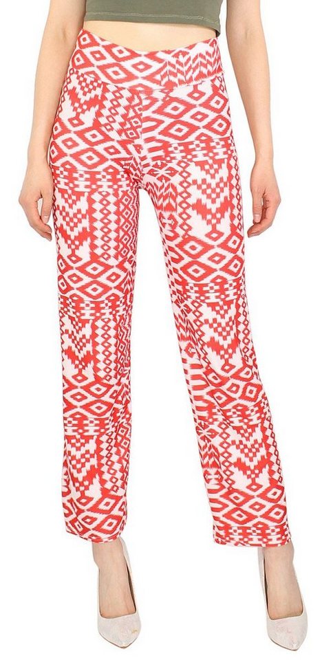 dy_mode Dancehose Damen Dancepants High Waist Stoffhose Straight Leg Leggings Bunt mit elastischem Bund von dy_mode