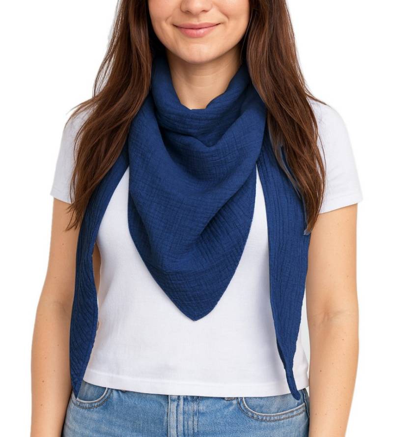 dy_mode Dreieckstuch Damen Halstuch Dreieckstuch Musselin Dreiecksschal Schal in Unifarben, in Unifarbe von dy_mode