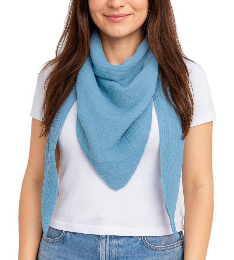 dy_mode Dreieckstuch Damen Halstuch Dreieckstuch Musselin Dreiecksschal Schal in Unifarben, in Unifarbe von dy_mode