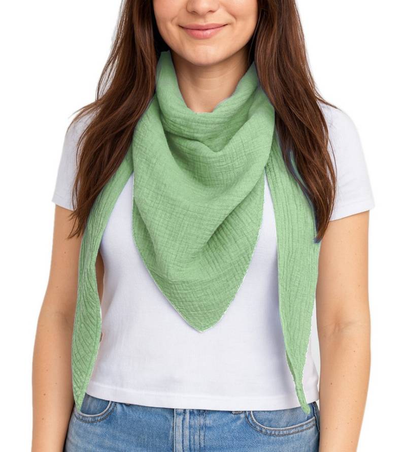 dy_mode Dreieckstuch Damen Halstuch Dreieckstuch Musselin Dreiecksschal Schal in Unifarben, in Unifarbe von dy_mode