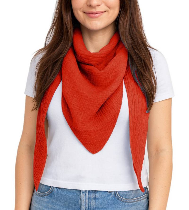 dy_mode Dreieckstuch Damen Halstuch Dreieckstuch Musselin Dreiecksschal Schal in Unifarben, in Unifarbe von dy_mode