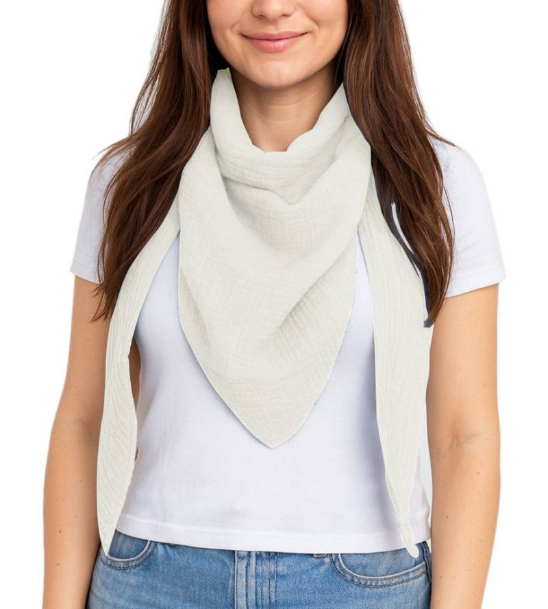 dy_mode Dreieckstuch Damen Halstuch Dreieckstuch Musselin Dreiecksschal Schal in Unifarben, in Unifarbe von dy_mode