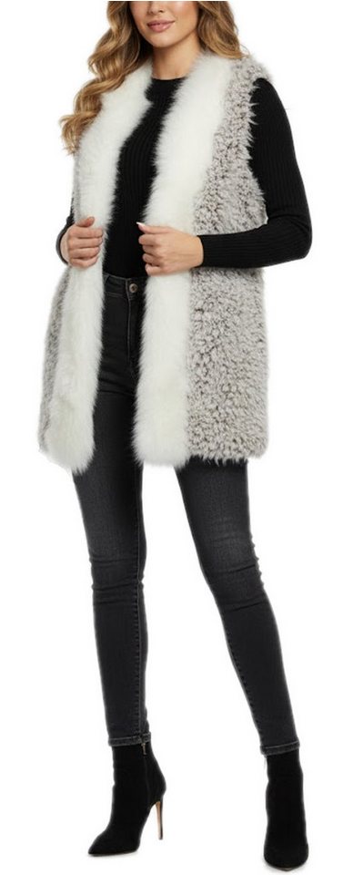 dy_mode Fellimitatweste Kuschelige Damen Kunstfell-Weste Teddyfell-Optik Herbst/Winter Weste 3 verdeckte Hakenverschlüsse, Oversize-Look dy_mode Fellimitatweste Kuschelige Damen Kunstfell-Weste Teddyfell-Optik Herbst/Winter Weste 3 verdeckte Hakenverschlüsse, Oversize-Look von dy_mode