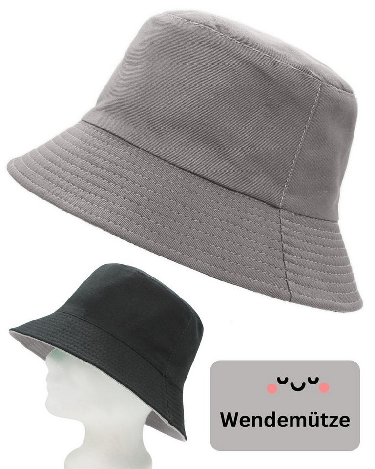 dy_mode Fischerhut Unisex Bucket Hat Herren Anglerhut Fischerhut Damen Mütze Wendemütze Wende Mütze von dy_mode