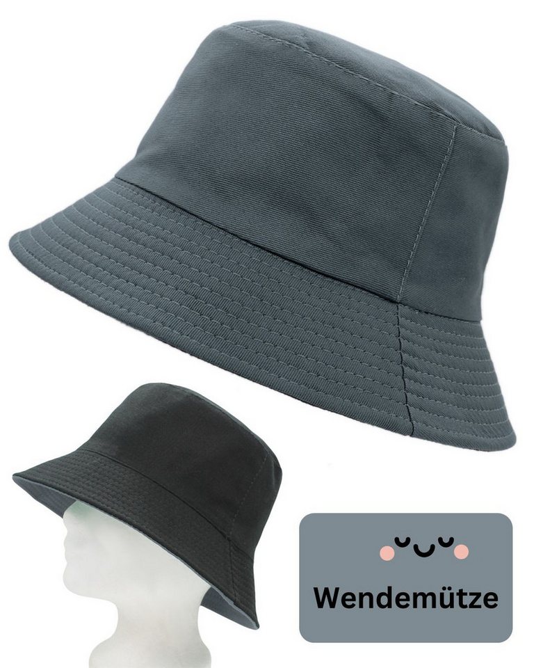 dy_mode Fischerhut Unisex Bucket Hat Herren Anglerhut Fischerhut Damen Mütze Wendemütze Wende Mütze von dy_mode