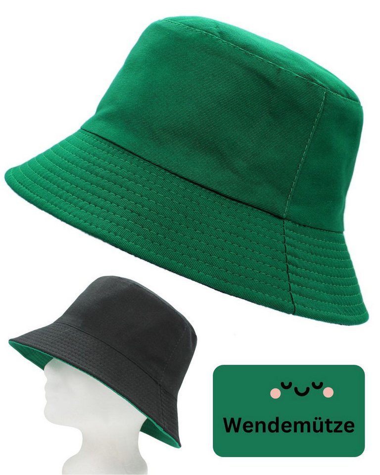 dy_mode Fischerhut Unisex Bucket Hat Herren Anglerhut Fischerhut Damen Mütze Wendemütze Wende Mütze von dy_mode