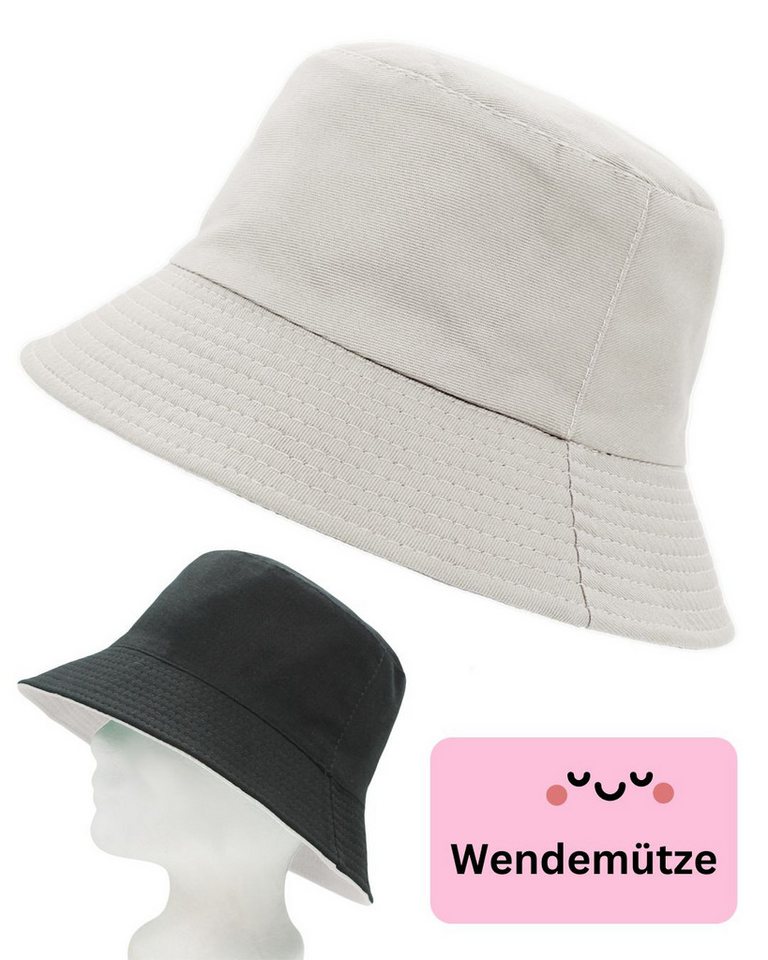 dy_mode Fischerhut Unisex Bucket Hat Herren Anglerhut Fischerhut Damen Mütze Wendemütze Wende Mütze von dy_mode