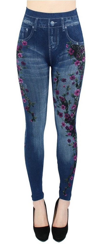 dy_mode Jeggings Damen Jeggings High Waist Leggings in Jeans Optik BequemJeansleggings mit elastischem Bund von dy_mode