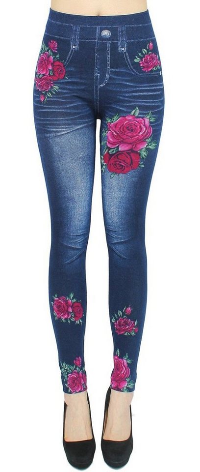 dy_mode Jeggings Damen Jeggings High Waist Leggings in Jeans Optik BequemJeansleggings mit elastischem Bund von dy_mode