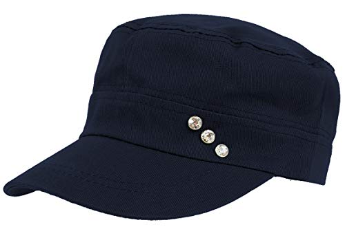 dy_mode Kappe Damen Baseball Cap Mütze Schirmmütze Military - K006 (K006-Nachtblau) von dy_mode