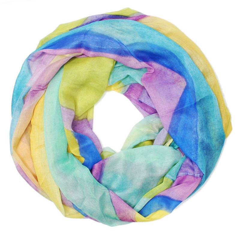 dy_mode Loop Damen Loopschal mit Farbverlauf – Leichter Sommer Schlauchschal von dy_mode