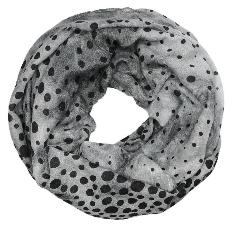 dy_mode Loop Loopschal Gepunktet für Damen in Vintage Optik Schlauchschal Crinkle, Crinkle Look von dy_mode