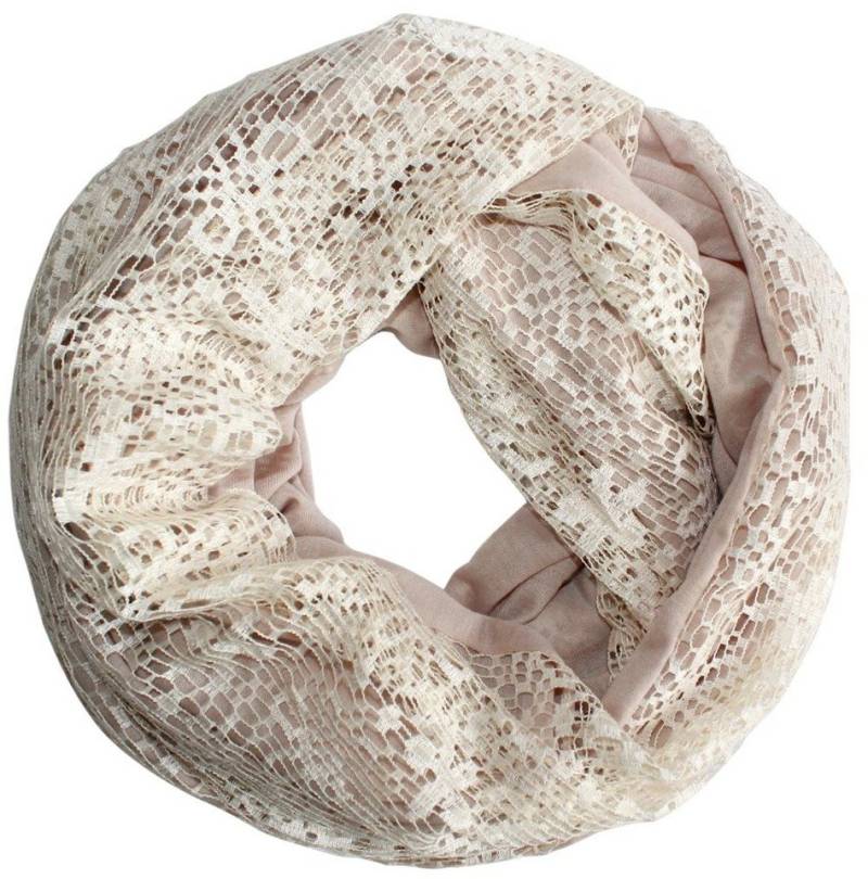 dy_mode Loop Trendiger Loopschal in Netz / Spitzen Optik und Farbkombinationen von dy_mode