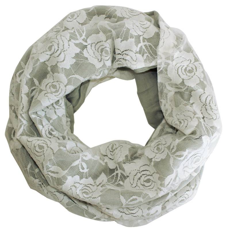 dy_mode Loop Trendiger Loopschal in Netz / Spitzen Optik und Farbkombinationen von dy_mode