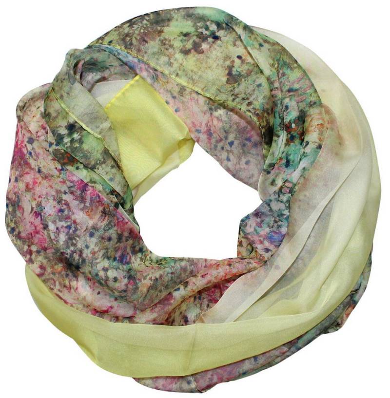 dy_mode Loop Zarter Loop Schal Frühling Rundschal Sommer Schlauchschal Geblümt, leicht transparent von dy_mode