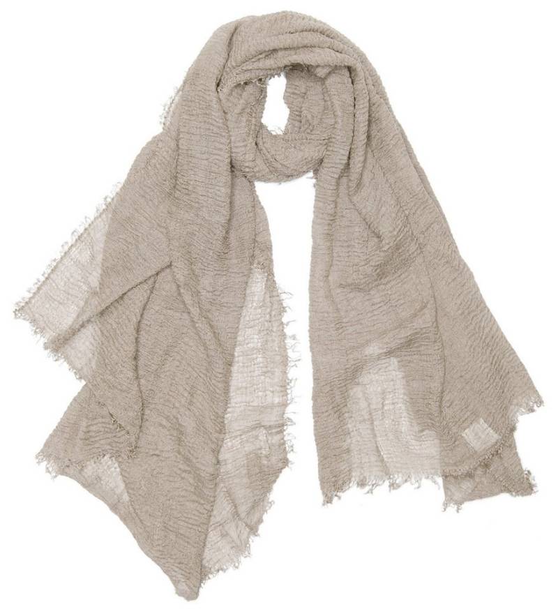 dy_mode Modeschal Damen Schal in Unifarben Halstuch Schultertuch Weicher Stoff, feine Fransen von dy_mode