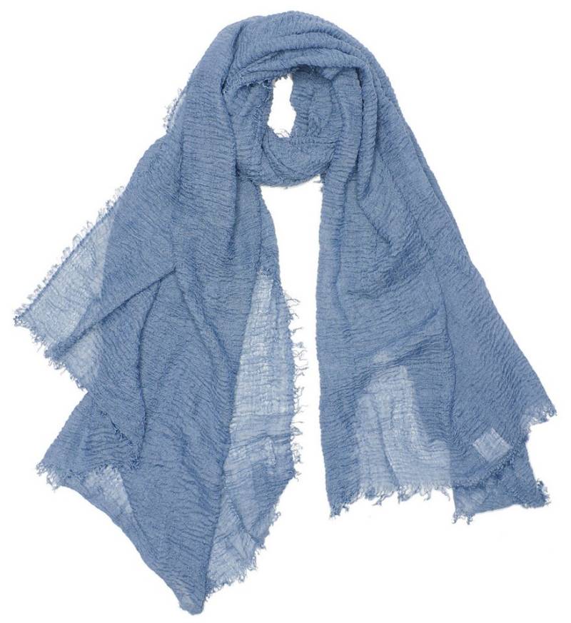 dy_mode Modeschal Damen Schal in Unifarben Halstuch Schultertuch Weicher Stoff, feine Fransen von dy_mode