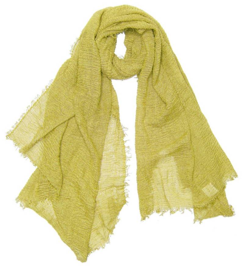 dy_mode Modeschal Damen Schal in Unifarben Halstuch Schultertuch Weicher Stoff, feine Fransen von dy_mode