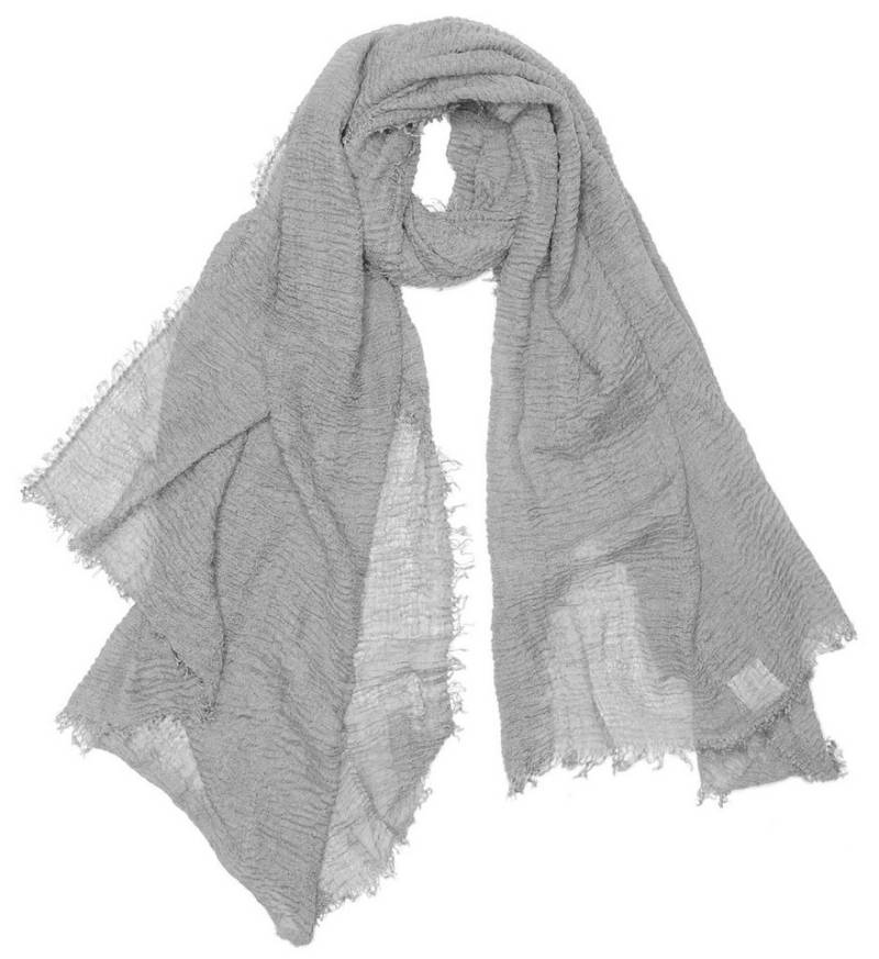 dy_mode Modeschal Damen Schal in Unifarben Halstuch Schultertuch Weicher Stoff, feine Fransen von dy_mode