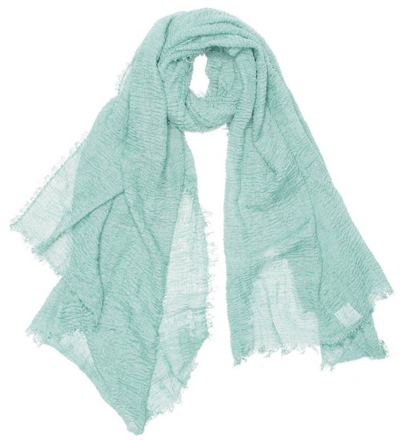 dy_mode Modeschal Damen Schal in Unifarben Halstuch Schultertuch Weicher Stoff, feine Fransen von dy_mode