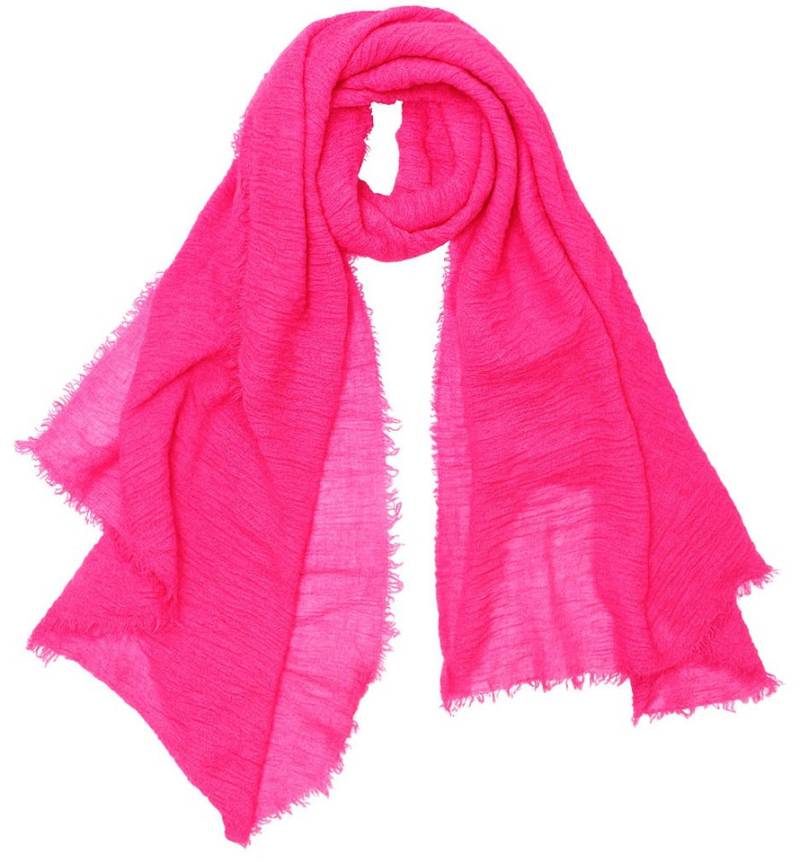 dy_mode Modeschal Damen Schal in Unifarben Halstuch Schultertuch Weicher Stoff, feine Fransen von dy_mode