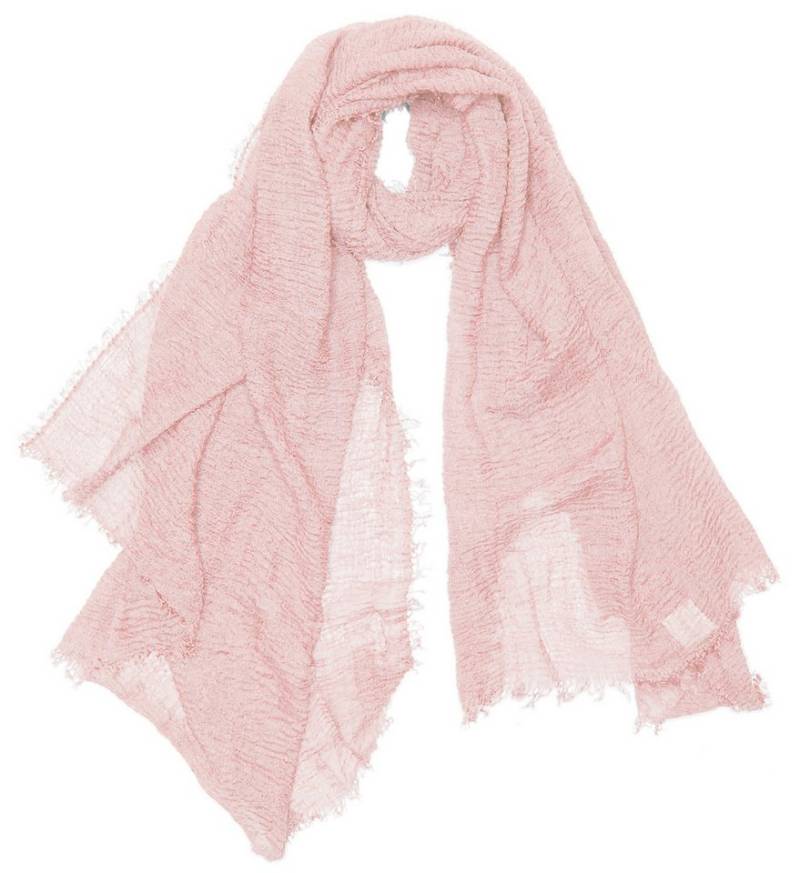 dy_mode Modeschal Damen Schal in Unifarben Halstuch Schultertuch Weicher Stoff, feine Fransen von dy_mode