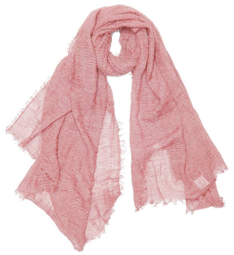 dy_mode Modeschal Damen Schal in Unifarben Halstuch Schultertuch Weicher Stoff, feine Fransen von dy_mode