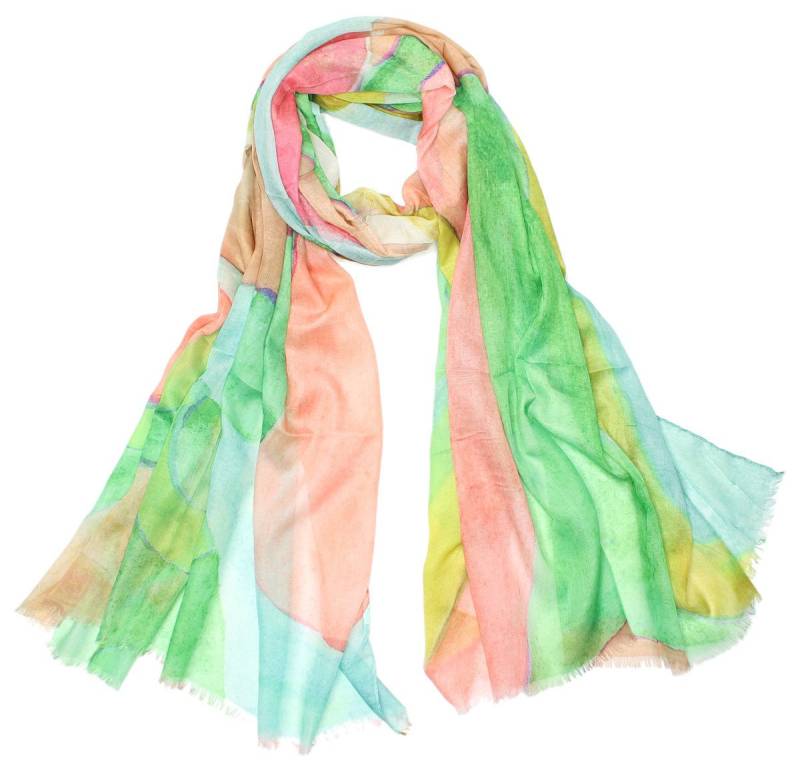 dy_mode Modeschal Damen Schal mit Farbverlauf – Leichter, Weicher Sommer Halstuch, mit feine Fransen von dy_mode