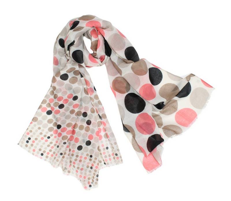 dy_mode Modeschal Großer Bunter Schal Gepunktet für Damen Tuch in Polka Dots Strandtuch, Bunte gepunktet von dy_mode