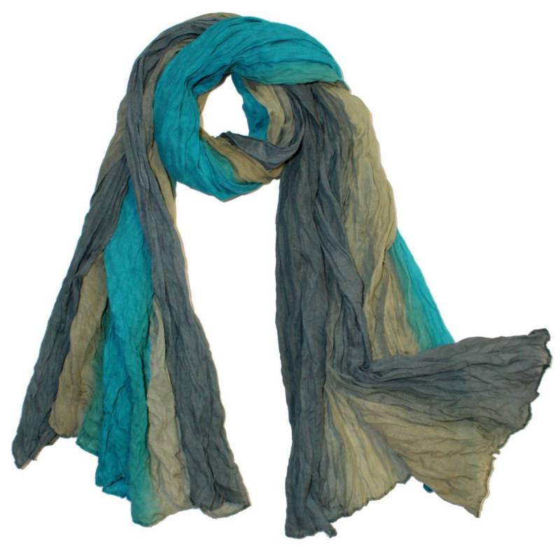 dy_mode Modeschal Großer Bunter Schal in Farbstreifen für Damen Tuch Strandtuch, In Regenbogen-Muster von dy_mode