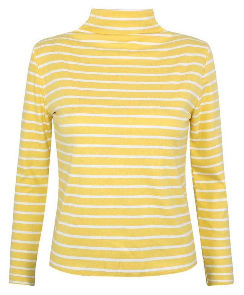 dy_mode Rollkragenshirt Damen Rollkragen Shirt Gestreift Langarmshirt Turtle Neck Oberteil Gestreift Muster von dy_mode