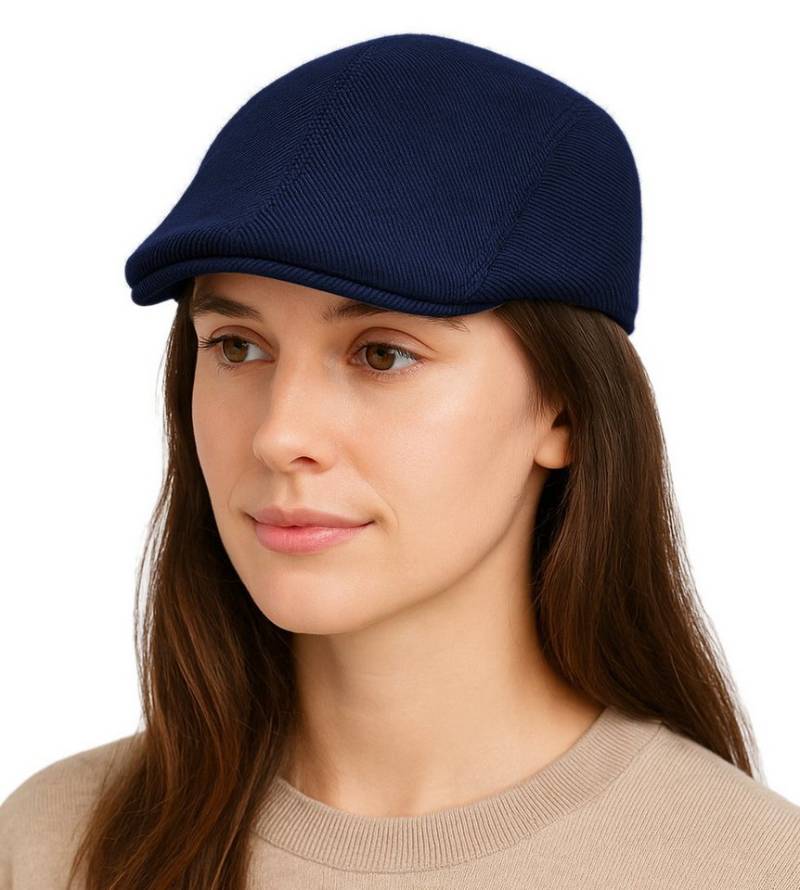 dy_mode Schiebermütze Unisex Schiebermütze Flatcap Herbst Winter Schirmmütze in Unifarben in Unifarbe von dy_mode