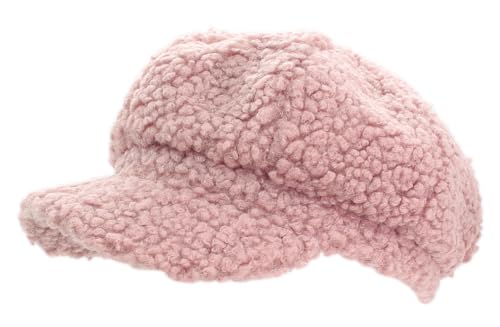 dy_mode Schirmmütze Damen Cord Kappe Ballonmütze Barett Cap - BM110 (BM0217-Zartrosa) von dy_mode