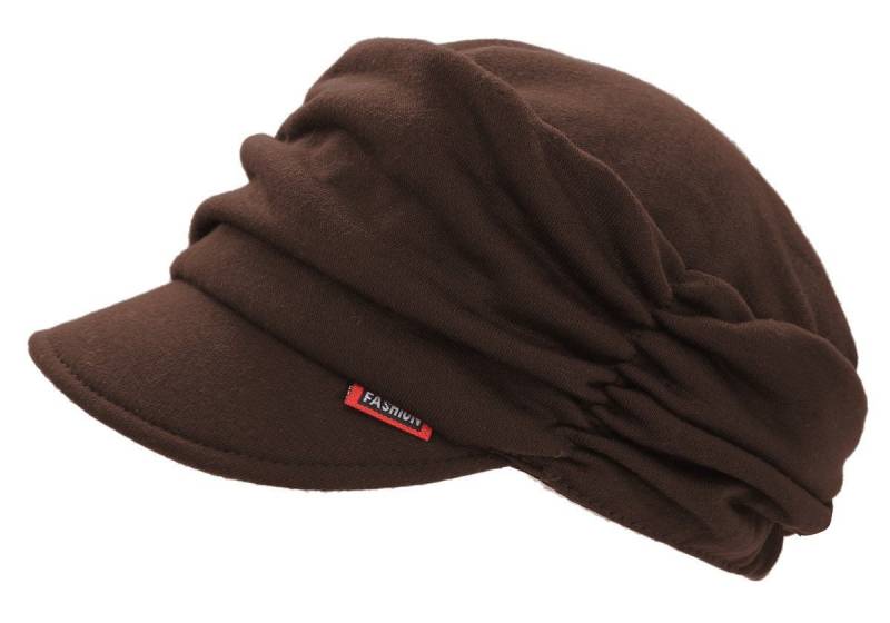 dy_mode Schirmmütze Weiche Schirmmütze Unisex Baseball Kappe im Turban Look in Unifarbe von dy_mode