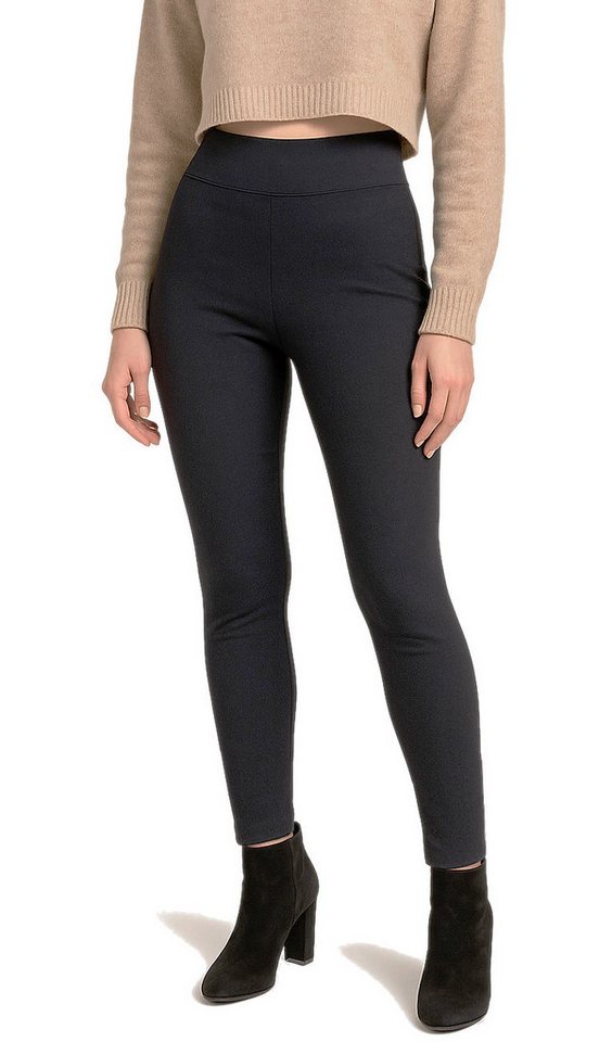 dy_mode Stoffhose High-Waist Stoffhose Damen figurbetonende Röhrenhose in Schwarz High Waist, in Unifarbe von dy_mode