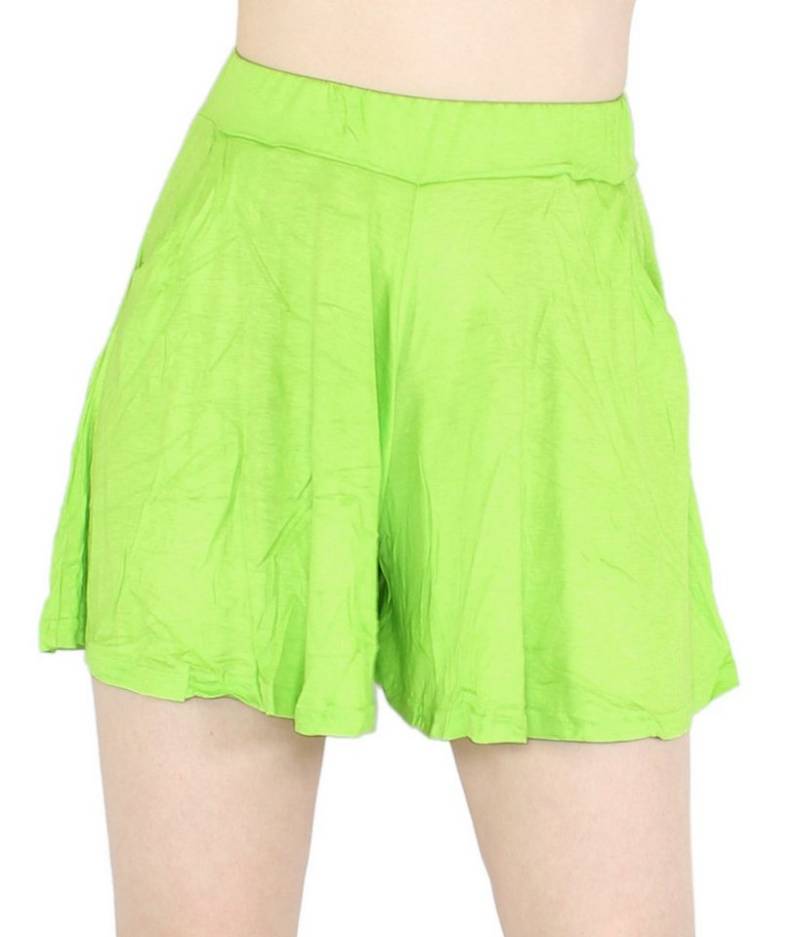 dy_mode Strandshorts Damen Hosenrock-Shorts mit Gummibund & Taschen Hotpants in Unifarben mit elastischem Bund, in Unifarbe von dy_mode