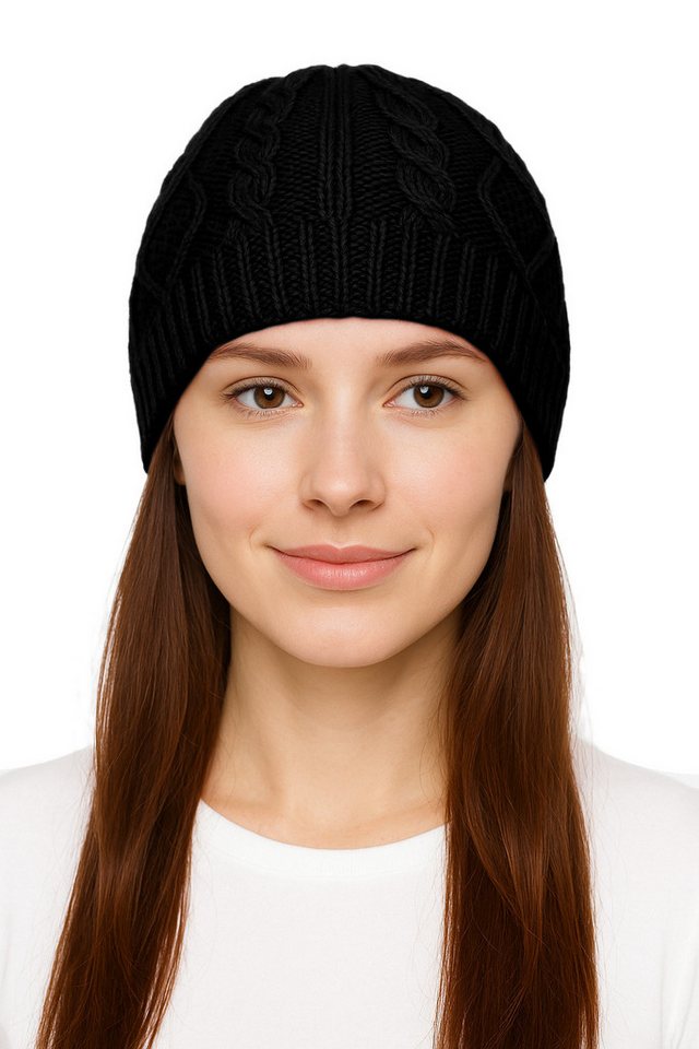 dy_mode Strickmütze Damen Beanie mit Zopfmuster – unifarbene Strickmütze ohne Futter in Unifarbe dy_mode Strickmütze Damen Beanie mit Zopfmuster – unifarbene Strickmütze ohne Futter in Unifarbe von dy_mode