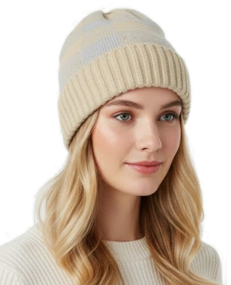 dy_mode Strickmütze Unisex Strick-Beanie Karo Muster Herren Strickmütze Damen mit breitem Umschlag, Bunt dy_mode Strickmütze Unisex Strick-Beanie Karo Muster Herren Strickmütze Damen mit breitem Umschlag, Bunt von dy_mode