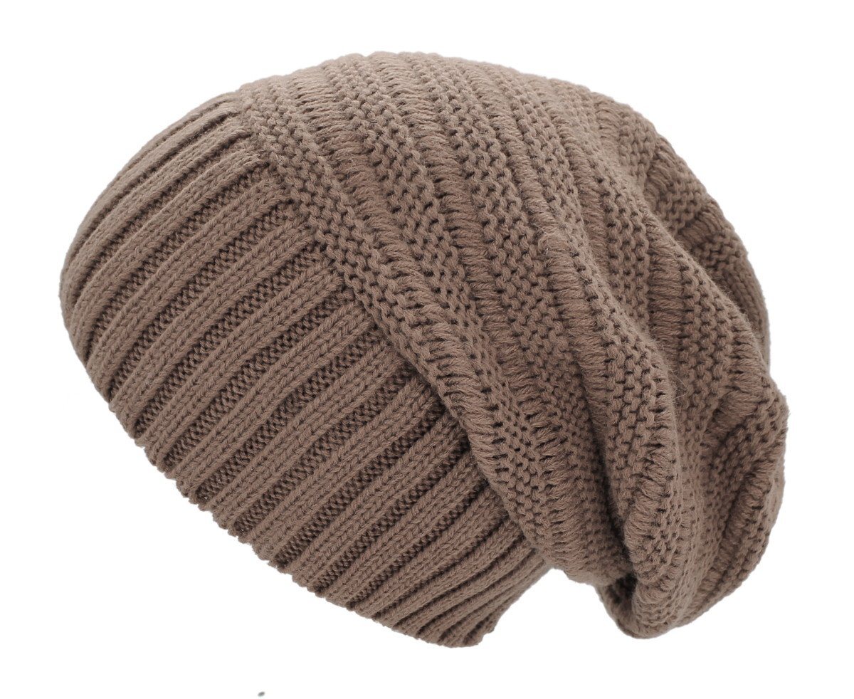 dy_mode Strickmütze Unisex Strickbeanie Strickmütze Herren Long Beanie Damen Wintermütze in Unifarben von dy_mode