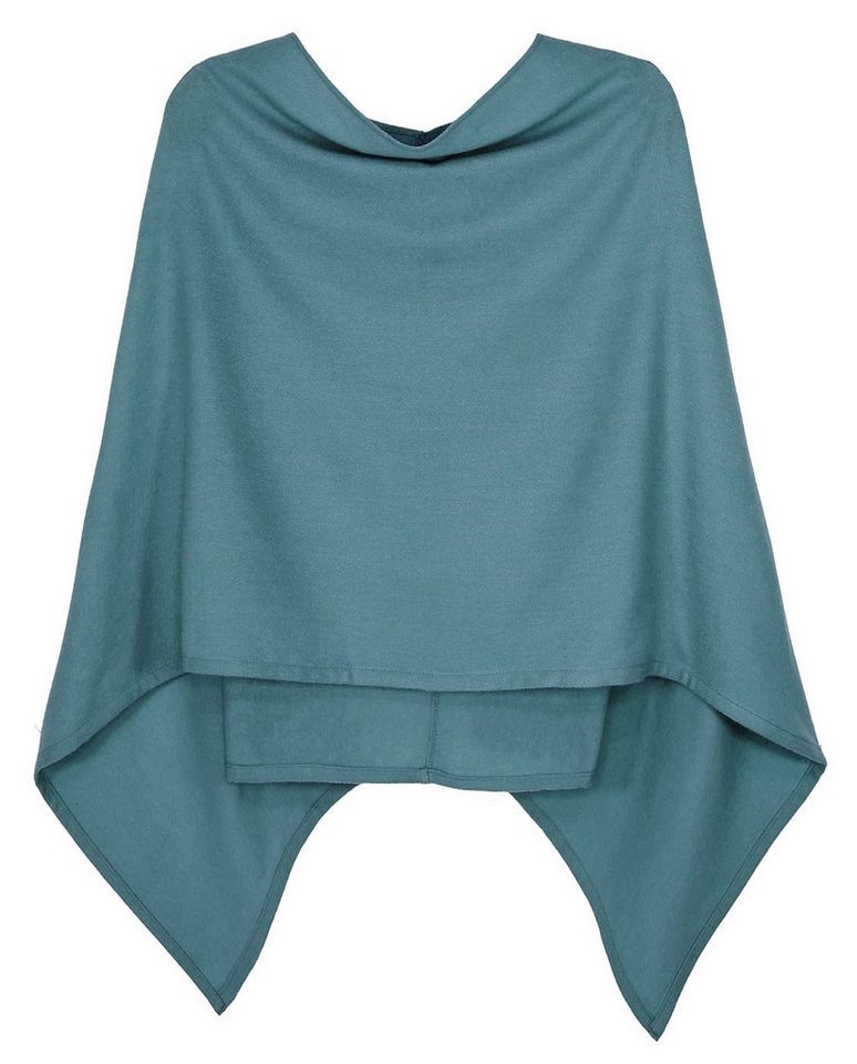 dy_mode Strickponcho Damen Poncho in Unifarben Weiches Strickponcho Cape Herbst Umhang in Unifarbe, Vorne Kurz - Seitlich Lang Schnitt dy_mode Strickponcho Damen Poncho in Unifarben Weiches Strickponcho Cape Herbst Umhang in Unifarbe, Vorne Kurz - Seitlich Lang Schnitt von dy_mode