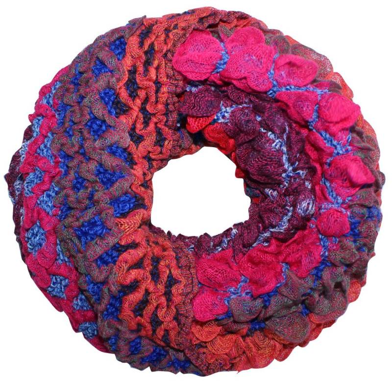 dy_mode Strickschal Bunte Schlauchschal Winter Schal Damen Flauschig Rundschal Strickschal, Flauschig von dy_mode